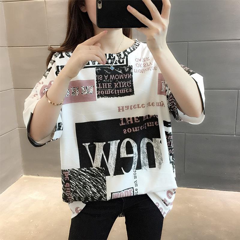 【HOSS】大碼女裝2025夏裝新款純棉短袖T恤胖妹妹遮肚上衣藏肉顯瘦百搭潮 | 蝦皮購物