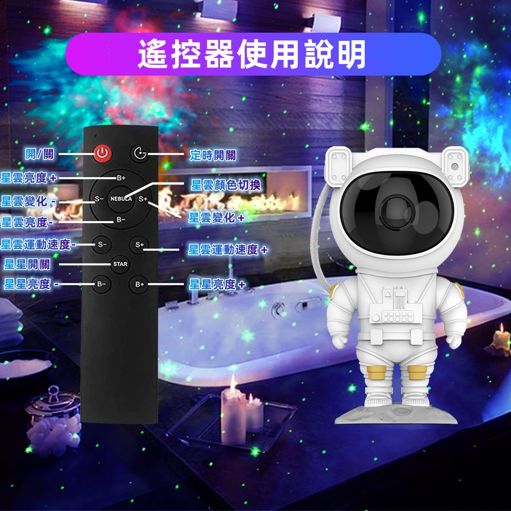 宇航員星空投影燈推薦：299 元值得買嗎？房間氣氛燈與送禮實用心得 (10/11)
