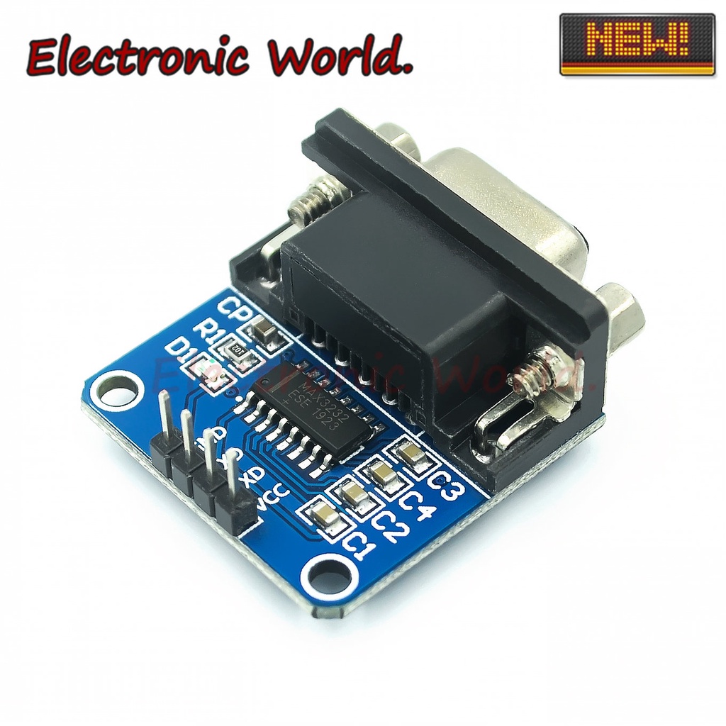 Max3232 RS232轉TTL串口轉換器模塊DB9連接器MAX232 | 蝦皮購物