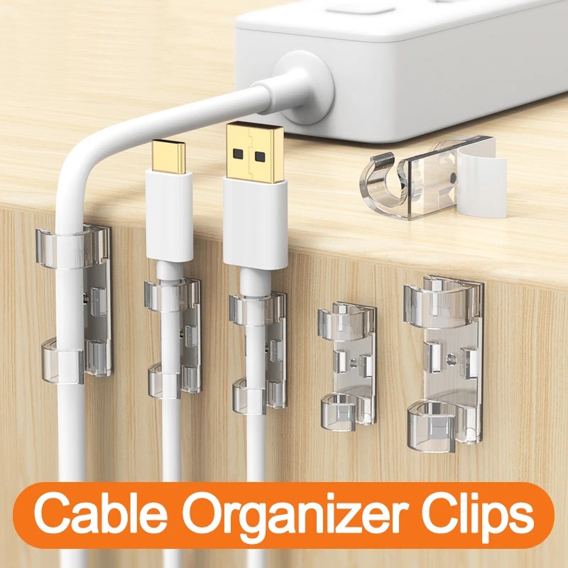 通用電纜整理夾 USB 充電器電纜緊固件支架自粘式桌面數據線繞線器 | 蝦皮購物