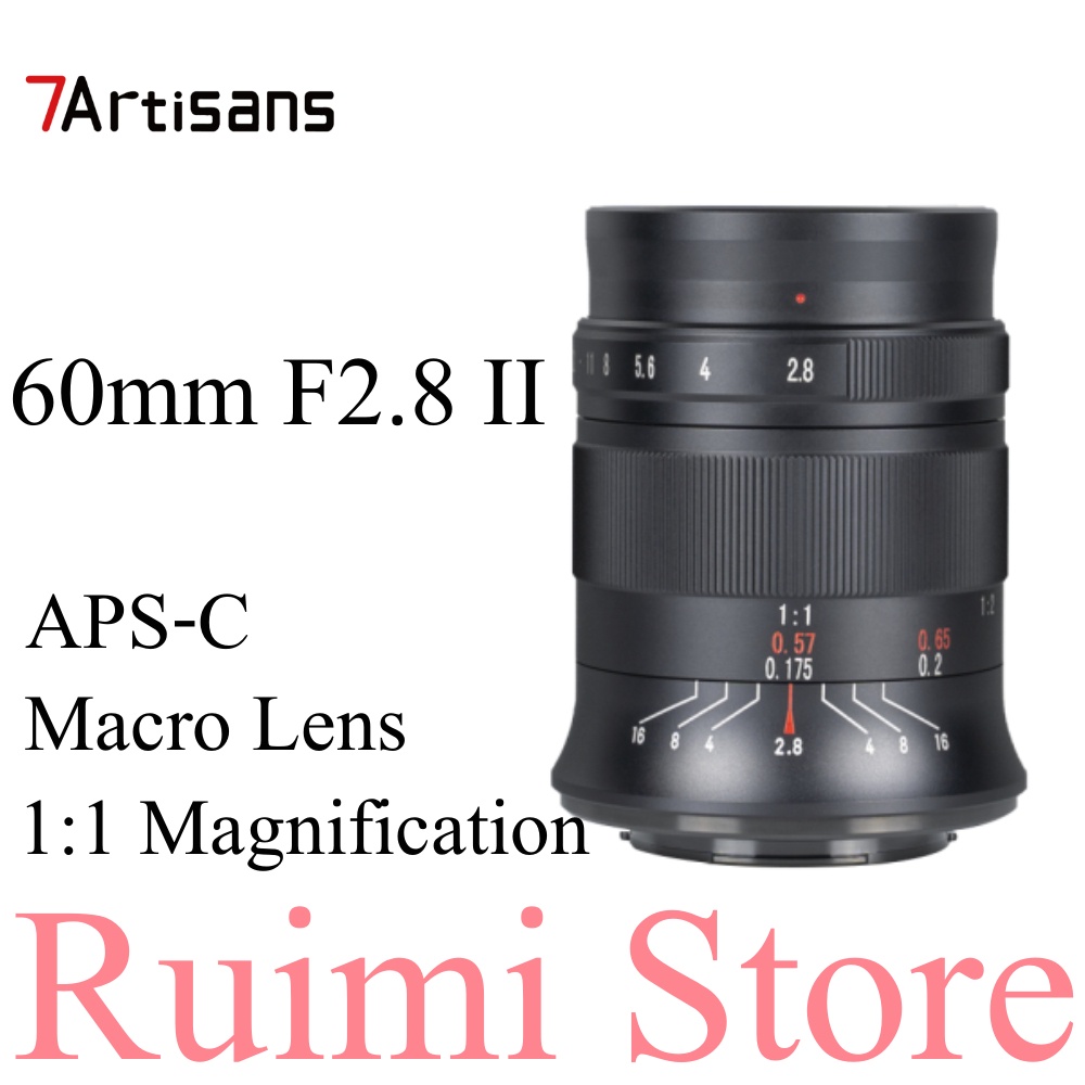 七工匠7Artisans 60MM F2.8二代手動對焦APS-C鏡頭1:1微距鏡頭適用於微