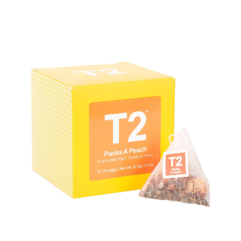 T2 紅茶 Packs A Peach ティーバッグ - 飲料