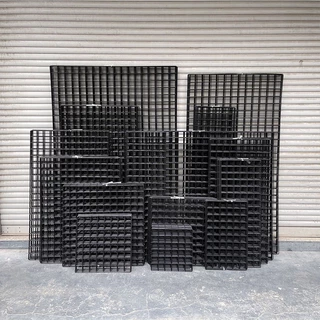 廠家批發# diy黑色網片 網格 鐵網 佈置墻 牆壁置物架 牆壁裝飾 鐵網架 鐵網片 免打孔置物架 網格網架 置物架