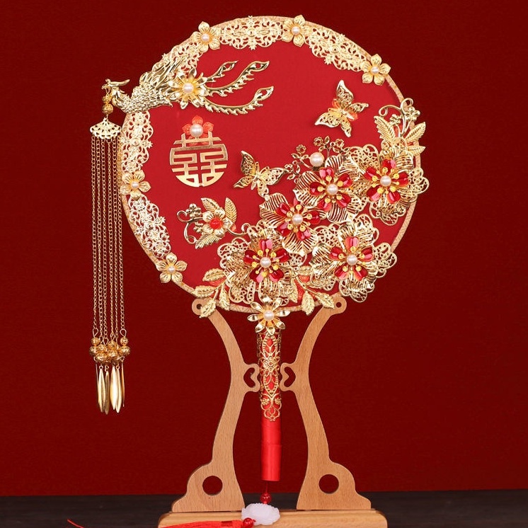 Dmo- 中國古典扇 新娘手扇 結婚喜扇 拍照扇子 | 蝦皮購物