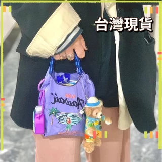 【熱賣推薦🌀】日系ball chian刺繡環保袋 尼龍托特包 購物袋女迷你手提袋兒童斜挎包mini款
