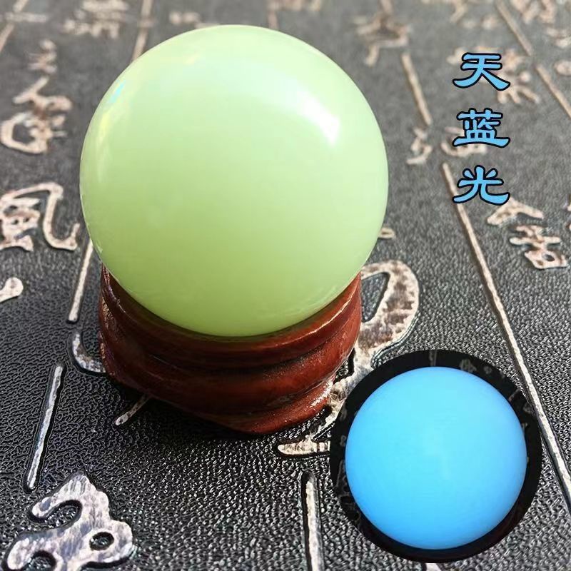 臺灣爆款## 夜明珠真品石閃光石會發光的石頭夜光石原石擺件石無孔人工