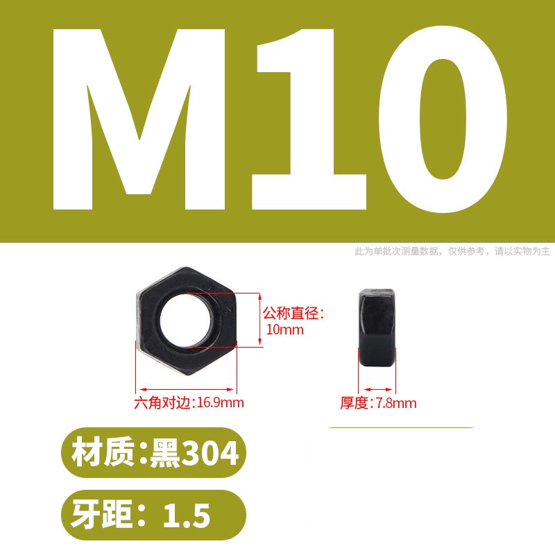 1/50/100 個 A2 304 ステンレス鋼六角六角ナット M1 M1.2 M1.4