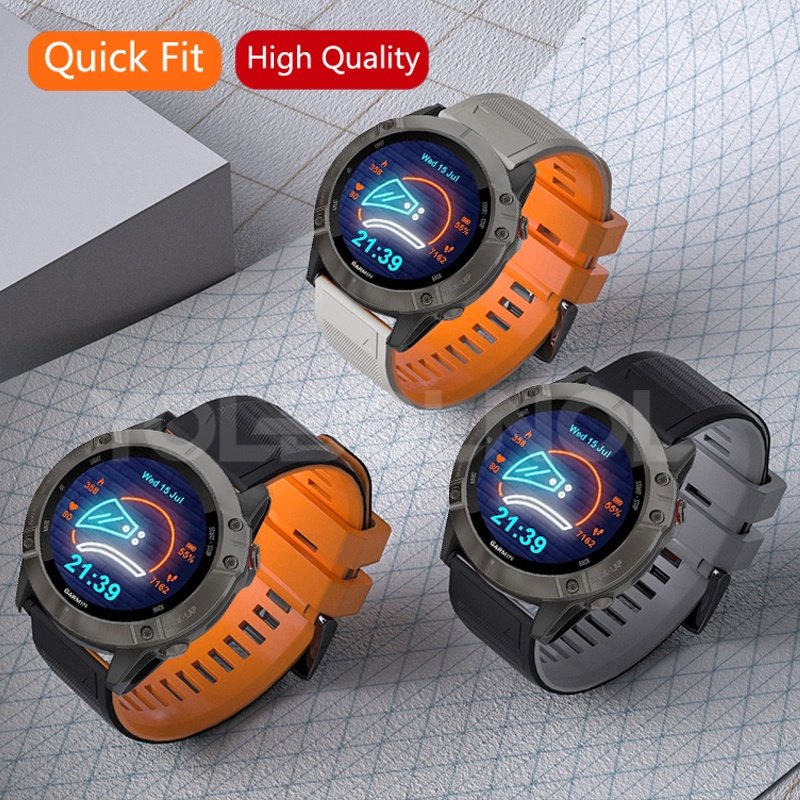 Correa de silicona QuickFit de 22mm o 26mm para Garmin Dcent G2/Fenix