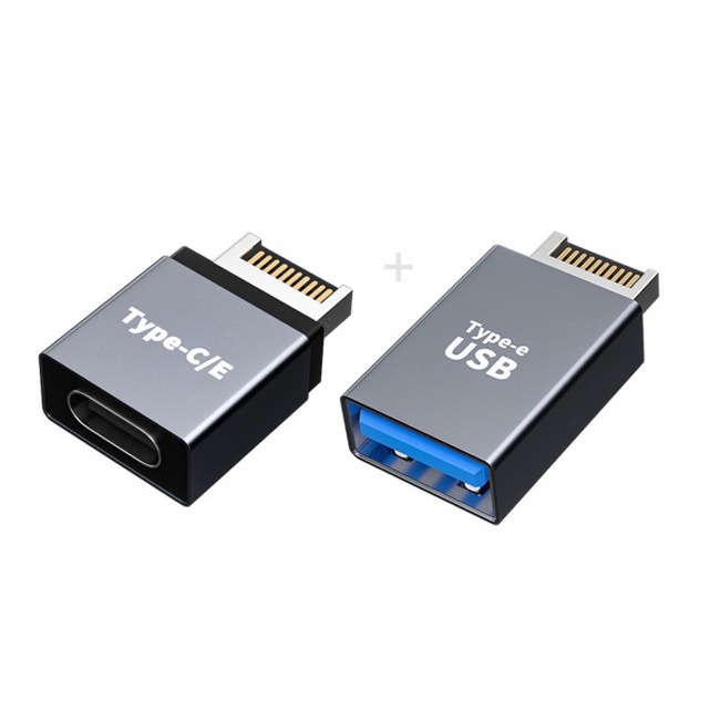 Xiwai 2pcs USB 3.1 前面板接頭公 Type-E 轉 Type-AType-C USB-C 主板擴展數據 | 蝦皮購物