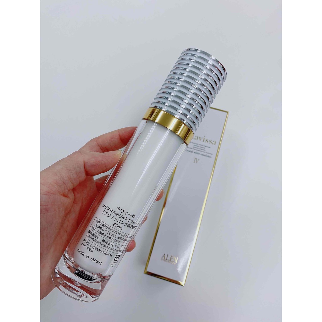 日本沙龍ALEN Ravissa Crystal white emulsion 美白美容液60ml
