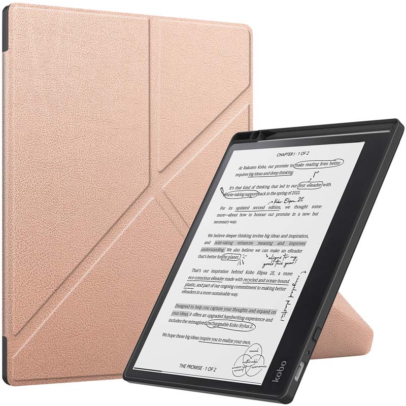 Kepuch Coque Cuir PU Pour Kobo Elipsa 2E 10.3" - Étui Protection Magnétique Bleu