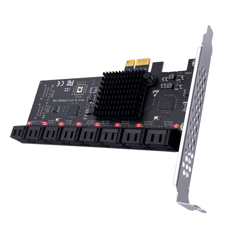 PCIE SATA 適配器 20/16/12 端口 PCI Express X1 到 SATA 3.0 擴展卡 Rise | 蝦皮購物