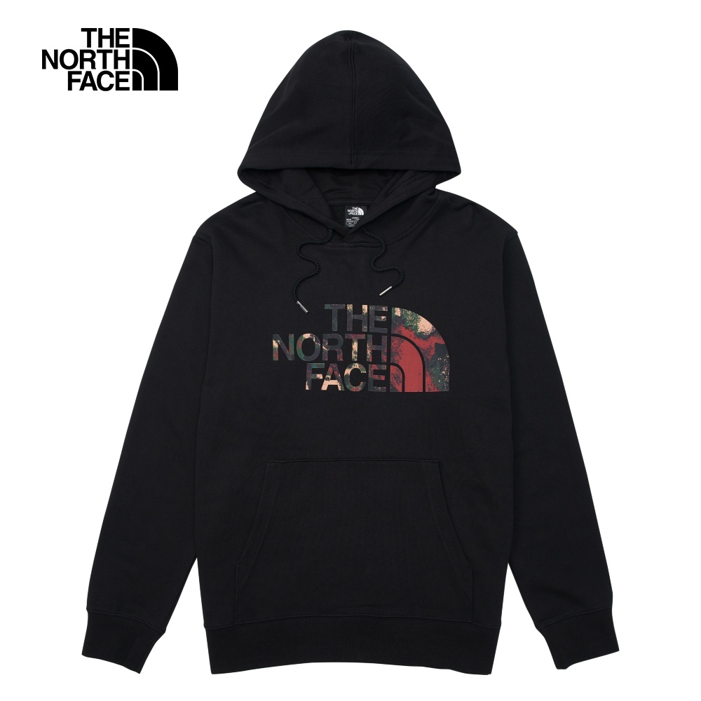 The North Face北面男女款黑色純棉品牌復古LOGO印花連帽大學T｜86PVJK3 | 蝦皮購物