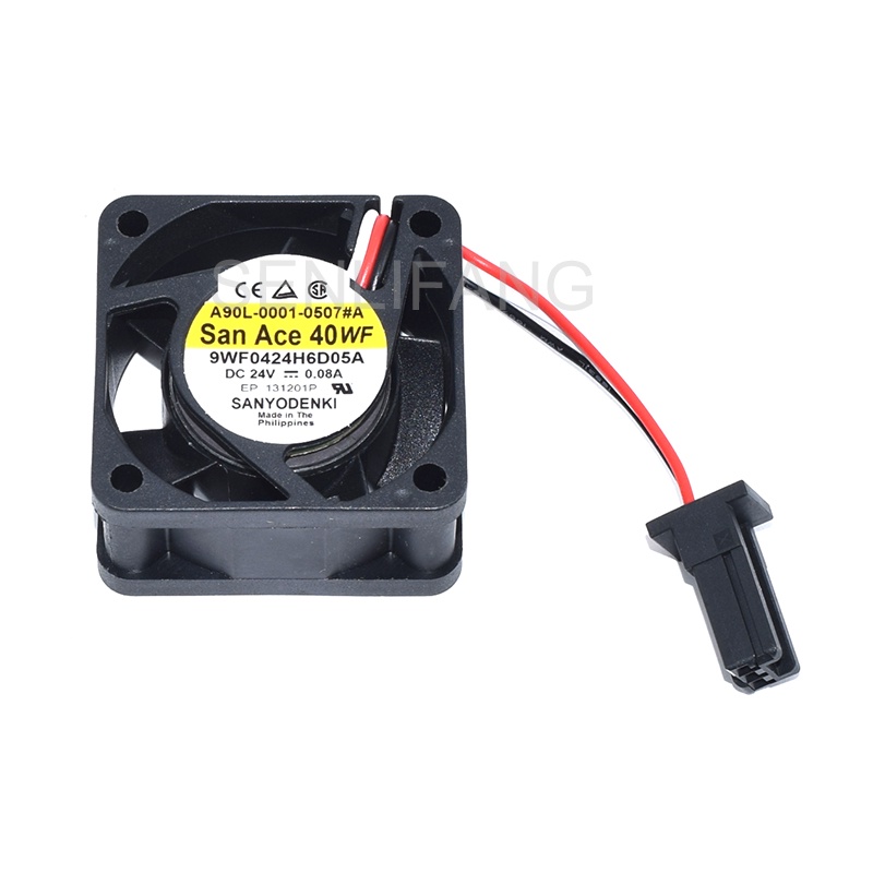 thumbnail interactive-video image 1 of SANYO San Ace 40 109P0424H7D30 Cooling Fan – 24V 0.08A 40x40x15mm – Made In Japan 1 of 3