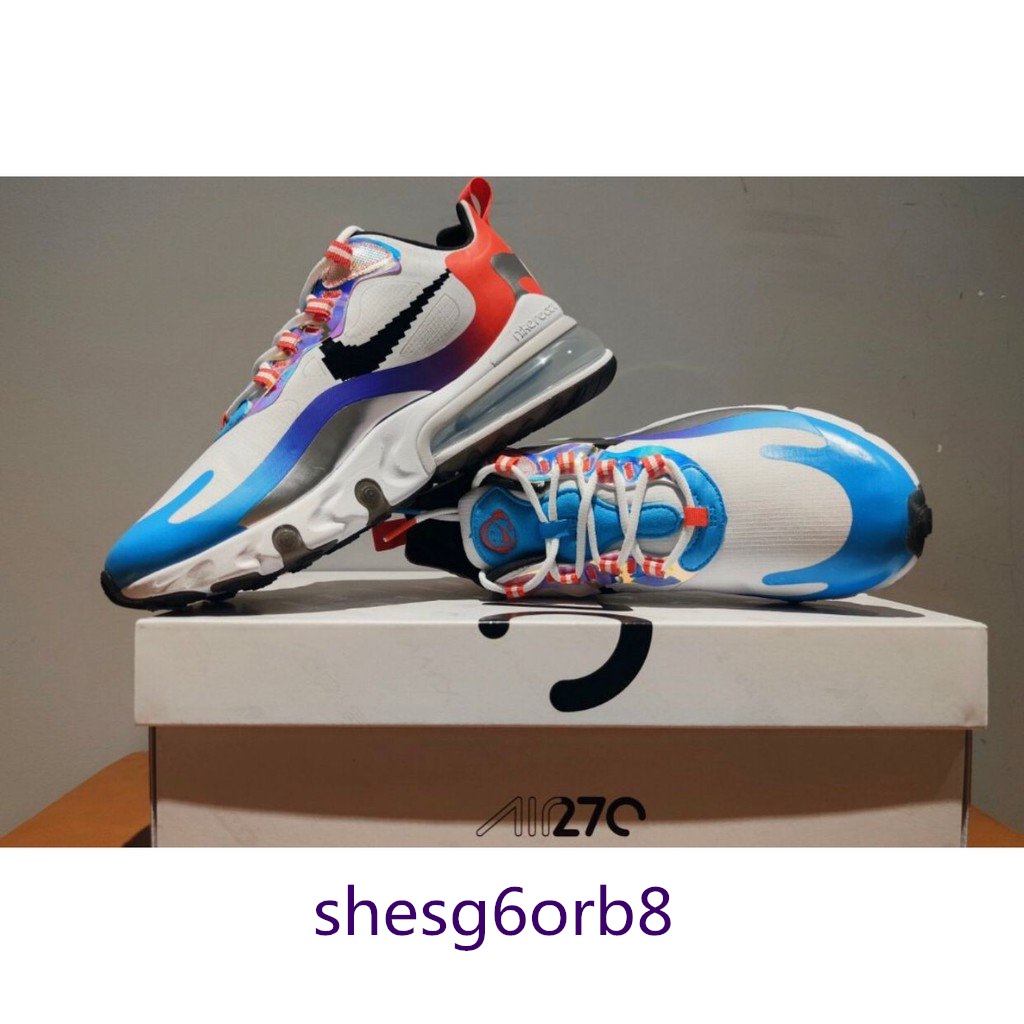 全新 Nike Air Max 270 React 電玩 英雄聯盟 藍白紅 像素 休閒鞋 運動鞋 DC0833-101 | 蝦皮購物