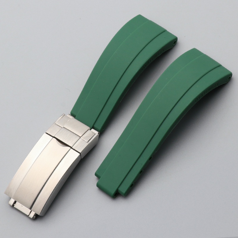代用勞力士錶帶 rolex遊艇水鬼矽膠錶帶 微調雙保險扣20 21mm迪通拿橡膠錶帶 | 蝦皮購物