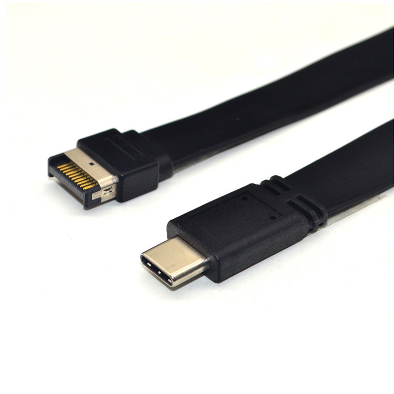 60cm/80cm USB 3.1 前面板接頭 Type-E 轉 USB-C Type C 母連接器延長線電纜 TYPE | 蝦皮購物