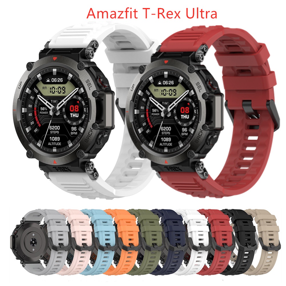 Amazfit T-Rex Ultra 手錶矽膠錶帶 Amazfit Trex Ultra A2142 腕帶運動手鍊 | 蝦皮購物