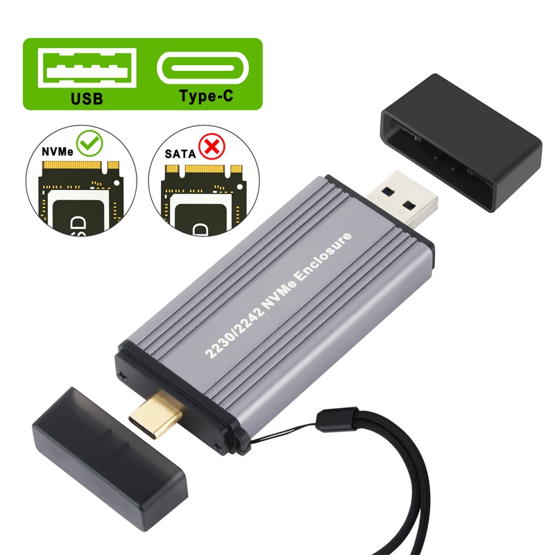 Nvme 機箱 SSD M2 適配器 NVME 外置機箱 NVME M/M+B 鑰匙轉 USB 3.1 TYPE-A + | 蝦皮購物