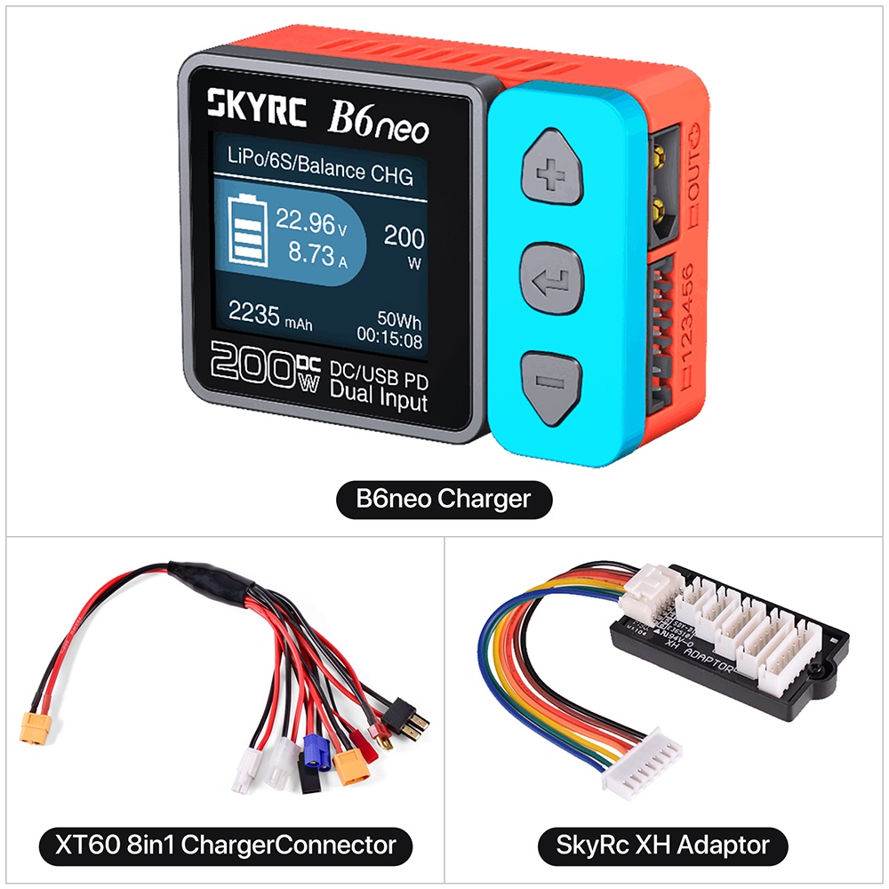Skyrc B6 neo 智能充電器DC 200W PD 80W LiPo 電池平衡B6neoCharger