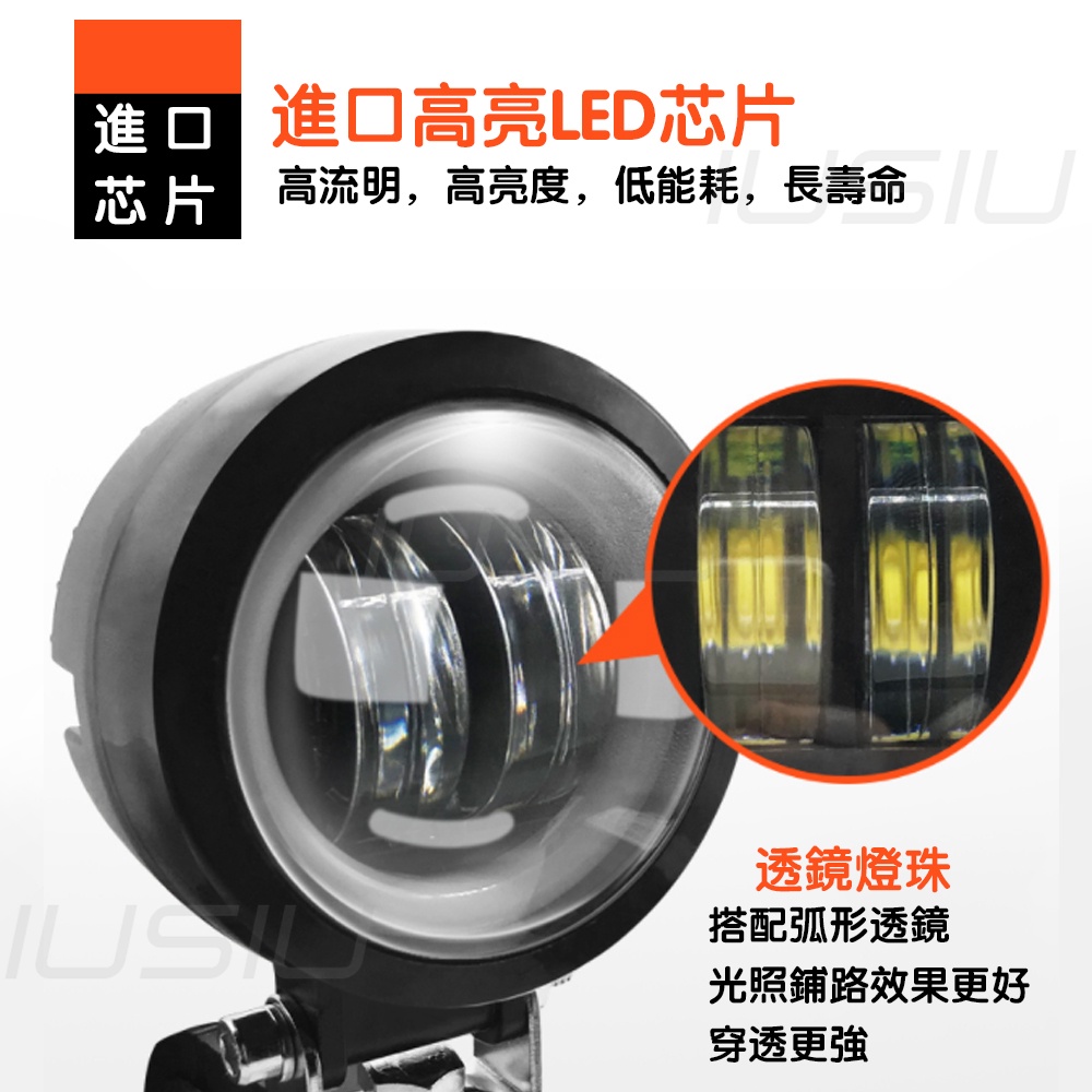 IUSIU 自帶天使眼 LED工作燈 光圈汽車機車探照燈大燈 防水方形聚光射燈檢修燈越野車燈 | 蝦皮購物