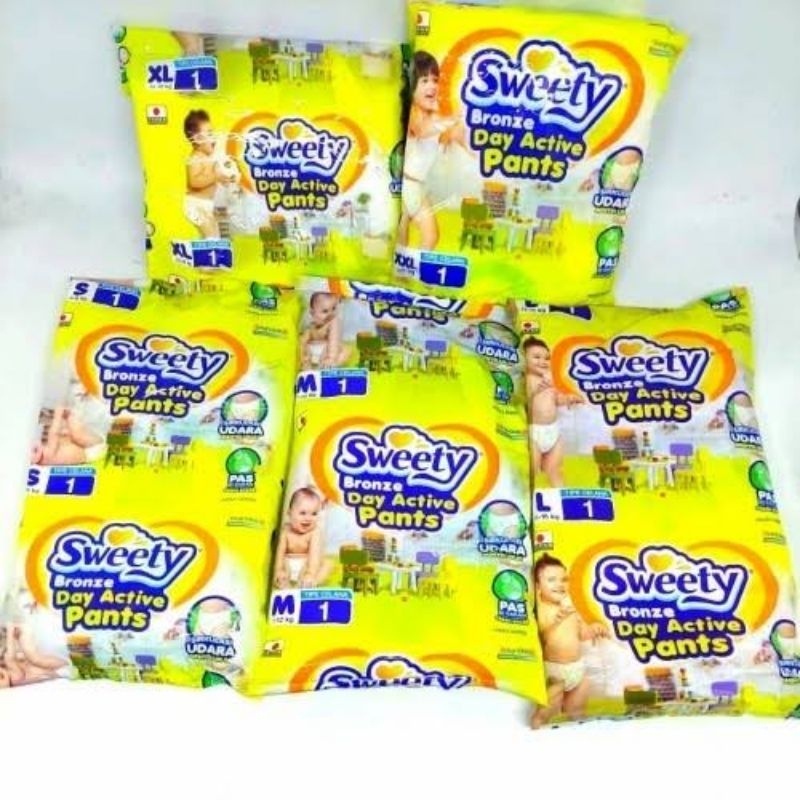 ) 嬰兒尿布 Sweety Pants 青銅小袋 Sweety 尿布褲 Mamypoko 褲子 Xtra Dry Pam | 蝦皮購物