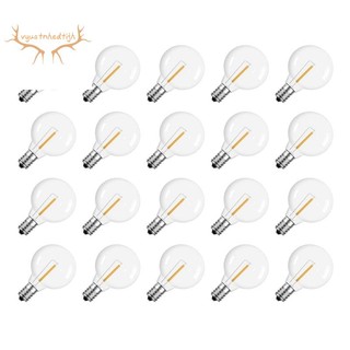 20 件 G40 LED 替換燈泡 E12 螺絲底座防碎 LED 球燈泡,用於太陽能燈串暖色 | 蝦皮購物