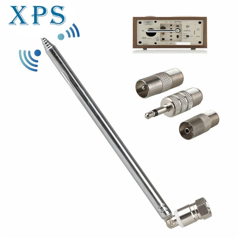 Xps 伸縮天線 FM 75 歐姆天線波 5V 10W 帶電視/3.5 適配器 F 型收音機 86-106MHz | 蝦皮購物