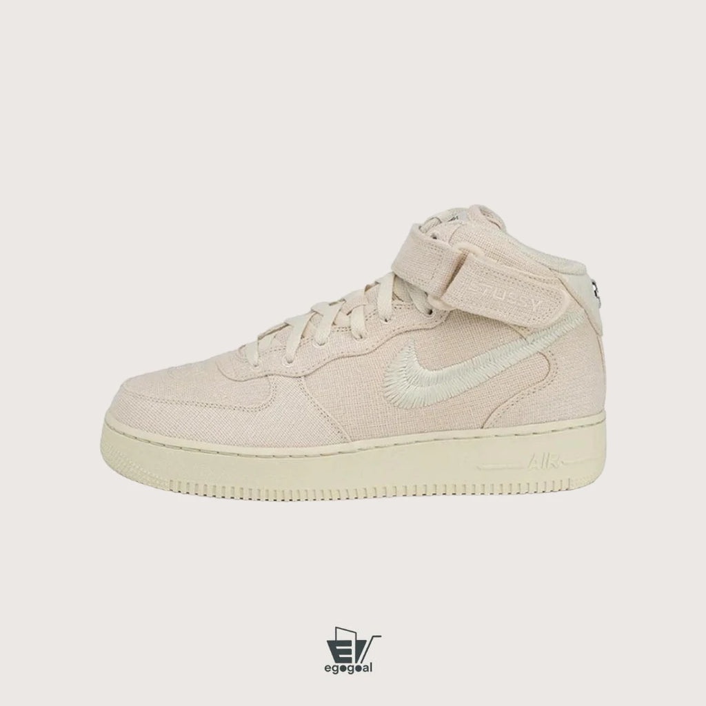 EGOGOAL】Nike Air Force 1 Mid Stussy Fossil (米色) | 蝦皮購物