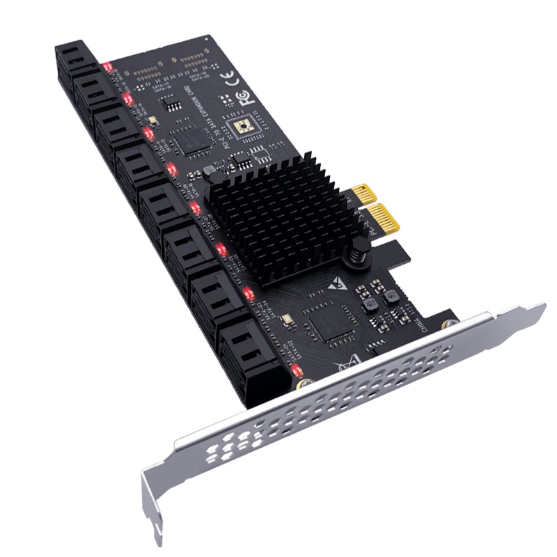 PCIE SATA 適配器 20/16/12 端口 PCI Express X1 到 SATA 3.0 擴展卡 Rise | 蝦皮購物