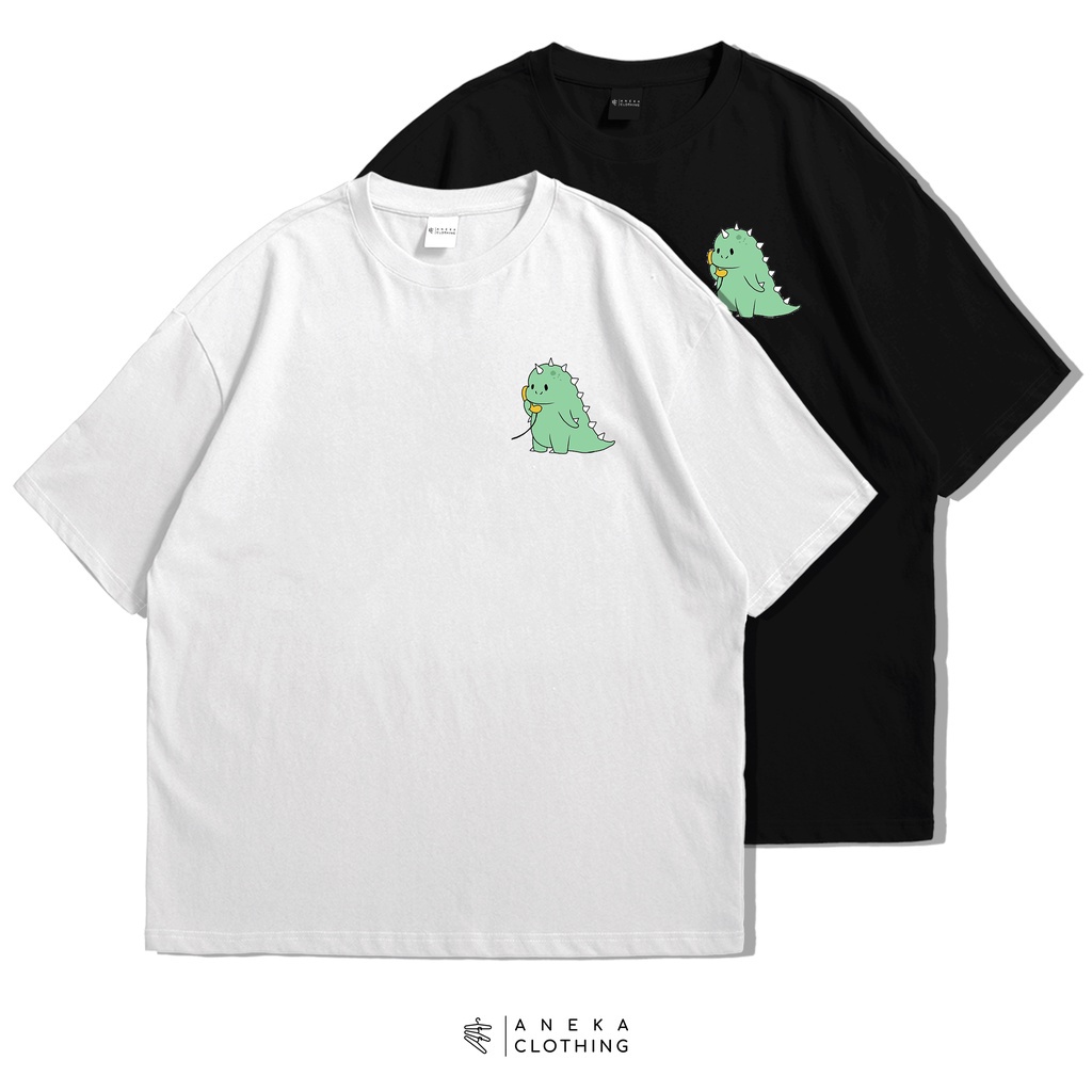 Katun Aneka 超大 T 恤 Dino Hijau Kaos 棉精梳 24 年代超大常規款 | 蝦皮購物