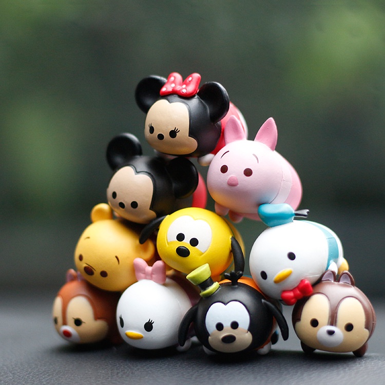 【MUA】10款入 Tsum Tsum公仔疊疊樂公仔 小新 米奇米妮汽車擺件 車內飾品 玩偶 扭蛋 轉蛋 | 蝦皮購物