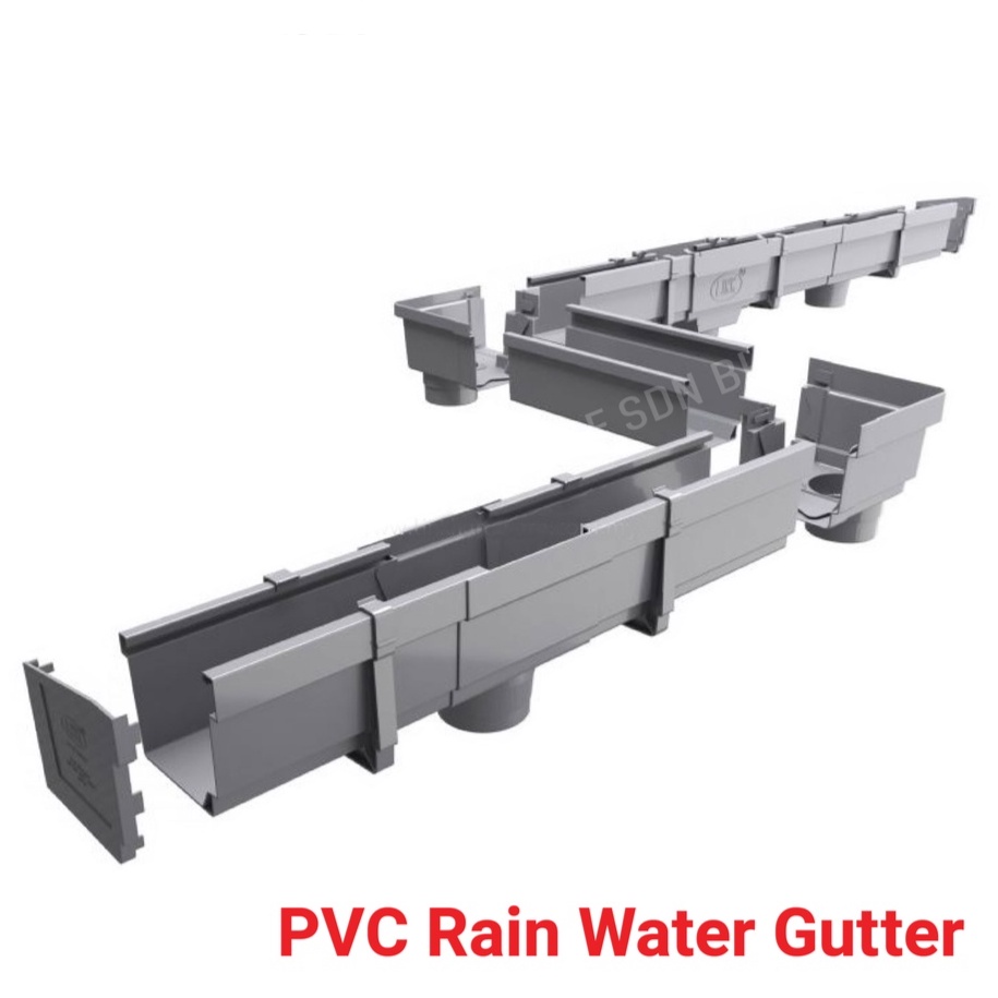 Pvc 雨水天溝 PVC 排水溝儀表配件灰色(管道 SALUR AIR) | 蝦皮購物
