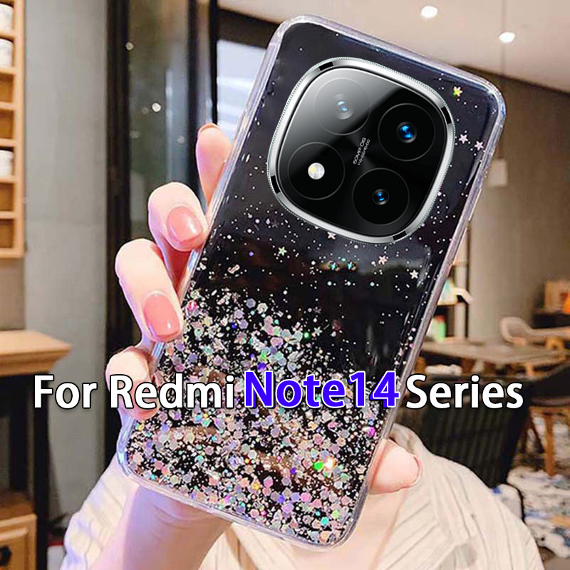 Custodia In Pelle Metallica Per Redmi Note 14 Pro+ 5G - Cover Antiurto Con Disco Scintillante, Serie CODE, Colore Nero - 4