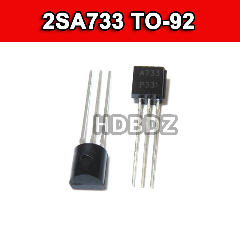 thumbnail interactive-video image 1 of 10x 2SA733-Q (A733-Q) PNP Transistors – TO-92 Package – New Old Stock 1 of 6