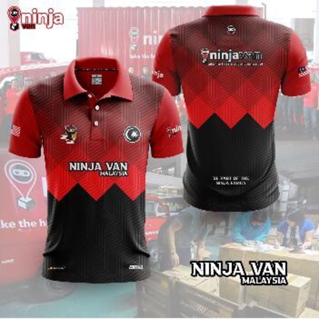 2025 時尚 T 恤 Courier Team NinjaVan 超細纖維 S-6XL | 蝦皮購物