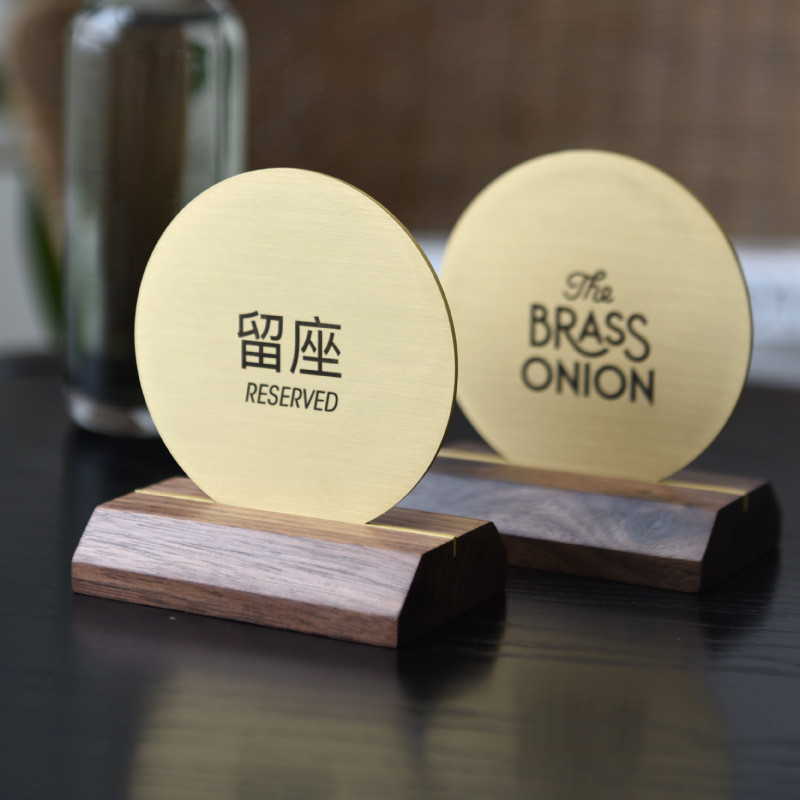 【客製化】【桌牌】留座牌 留位牌 reserved 飯店桌牌 立牌 臺卡 臺牌 高檔 桌號牌 掃碼牌 ins | 蝦皮購物