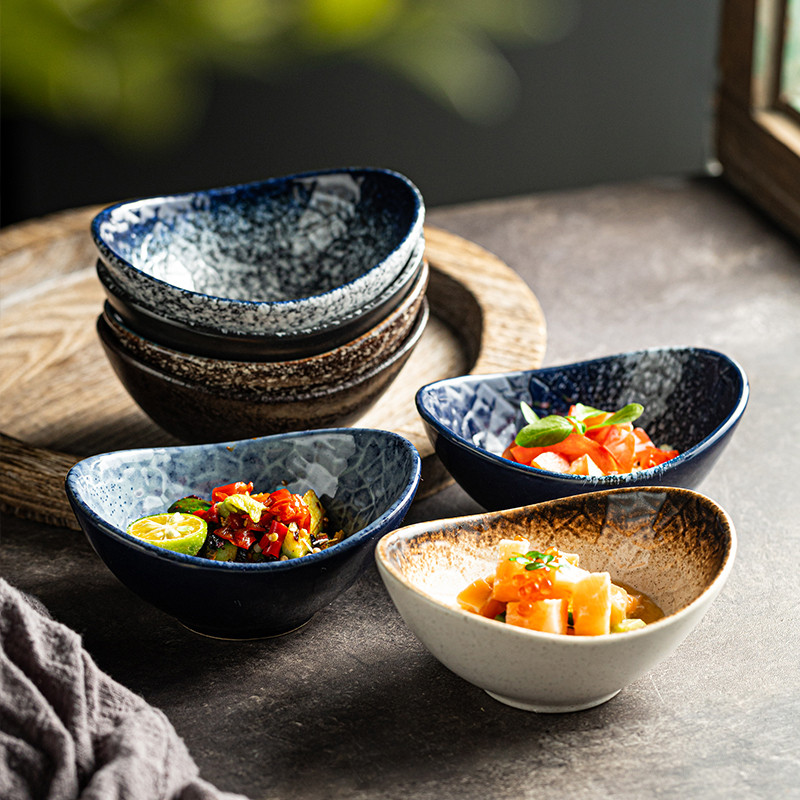 元寶碗商用陶瓷餐具碗碟 創意小碗調料碗蘸料碗小喫配菜碗高級感 | 蝦皮購物