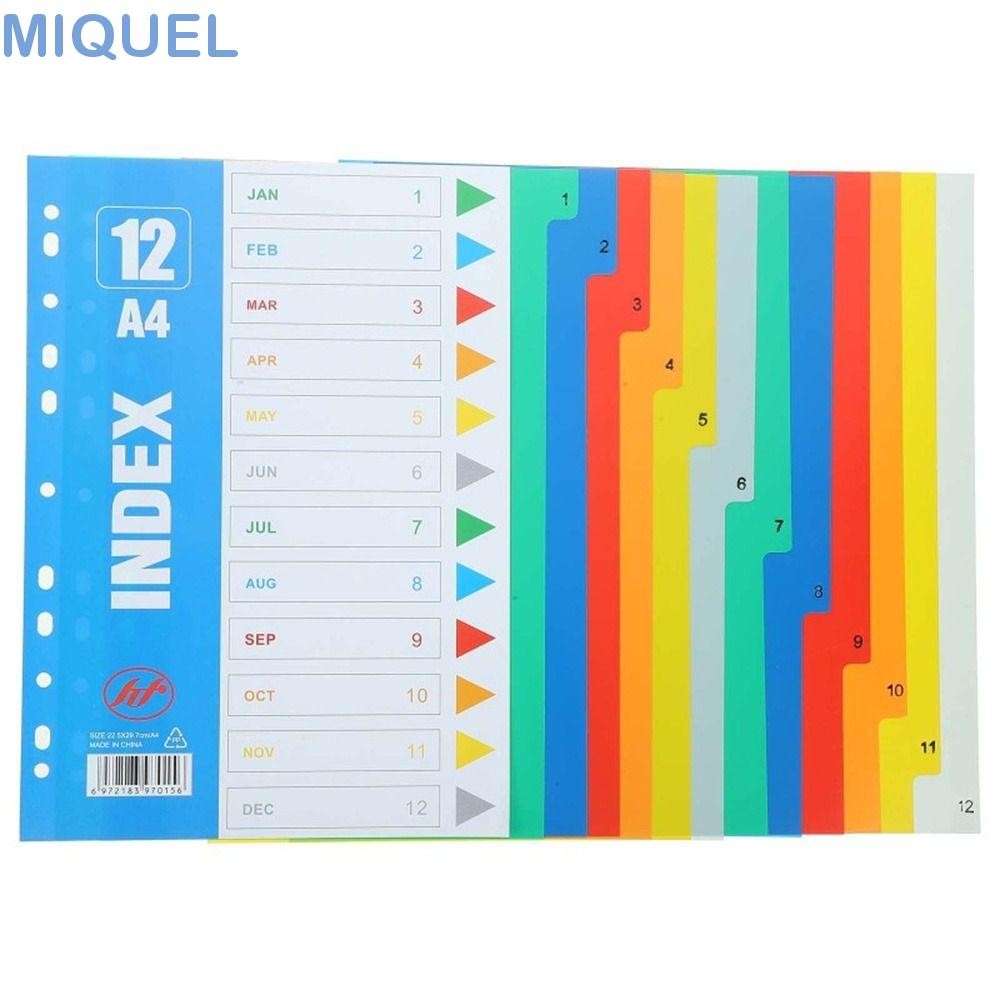 MIQUEL「索引分隔符」頁,5/10/12/20/31頁編號活頁分隔線,A4尺寸PP材質活頁夾分隔器 | 蝦皮購物