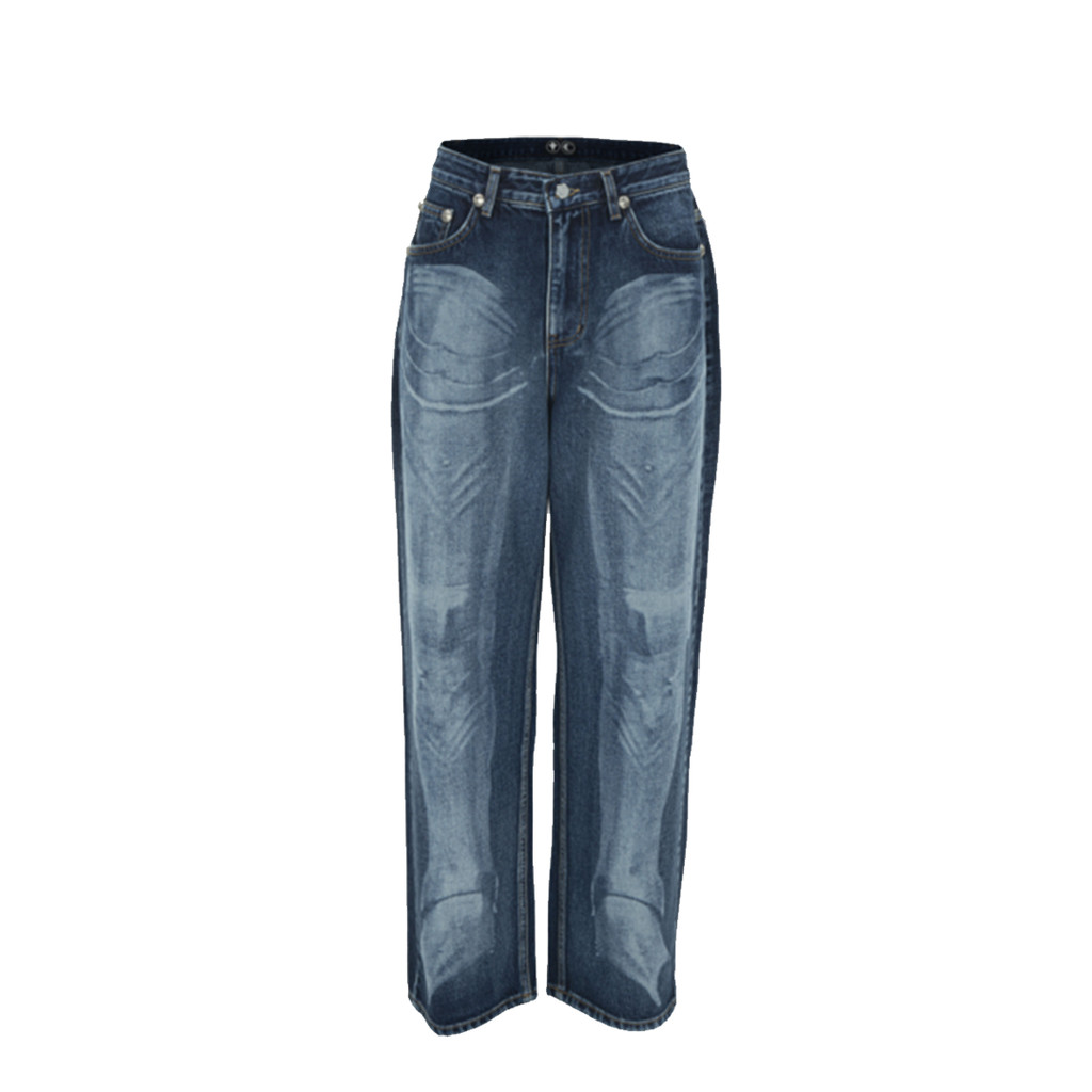 韓国完売品！ThugClub Warrior Laser 女々しく Denim Pants