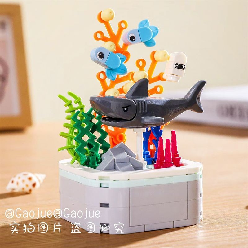 台灣現/貨 樂高 樂高積木 小樂高 兼容樂高積木玩具海洋生物鯊魚魷魚烏龜螃蟹拚裝兒童六生日禮物 | 蝦皮購物
