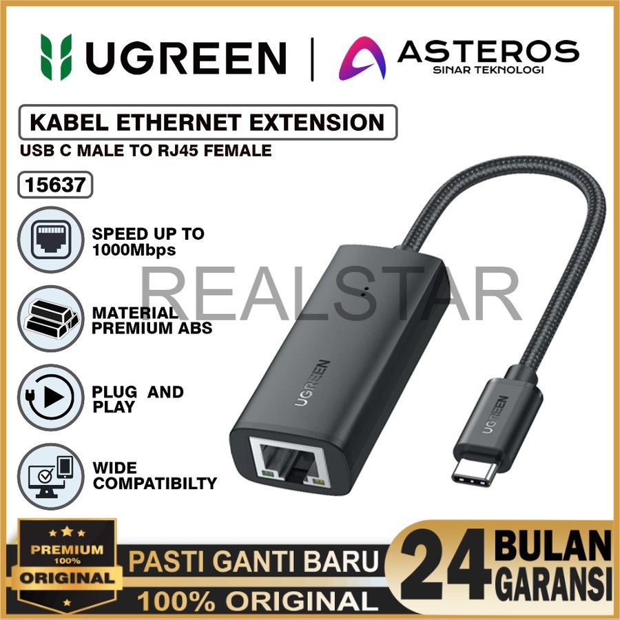 Ugreen 50737 Usb C 到 LAN RJ45 適配器以太網千兆 1000mbps LAN Ugreen U | 蝦皮購物