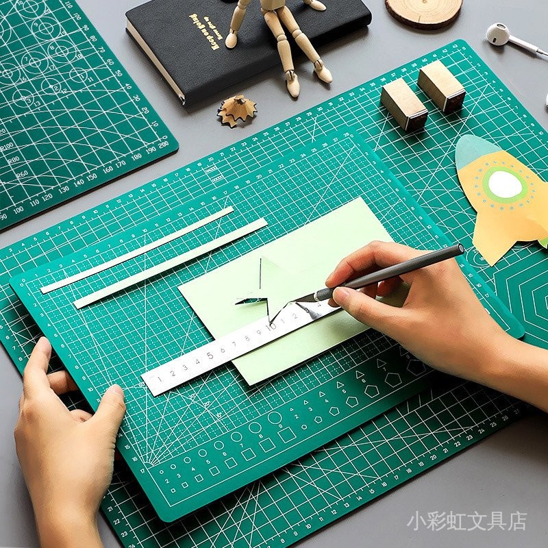 D9QA a3切割墊闆手工刻闆鵰刻防割學生美工闆寫字書寫桌麵手賬a4刻度版 | 蝦皮購物