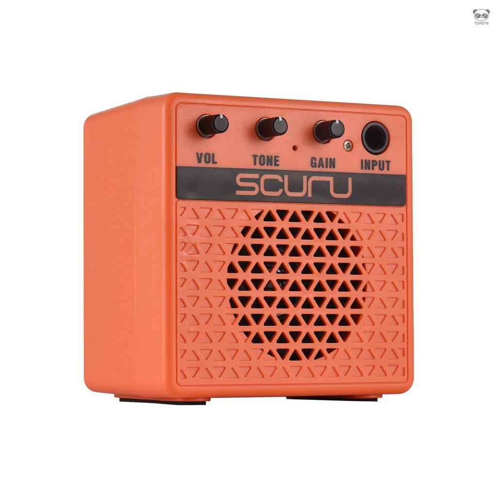 Scuru S7 橙色 8W 便攜吉他小音箱 內置清晰和失真效果 支持/耳機連接 6.35mm通用輸入接口即插即用 輸入 | 蝦皮購物
