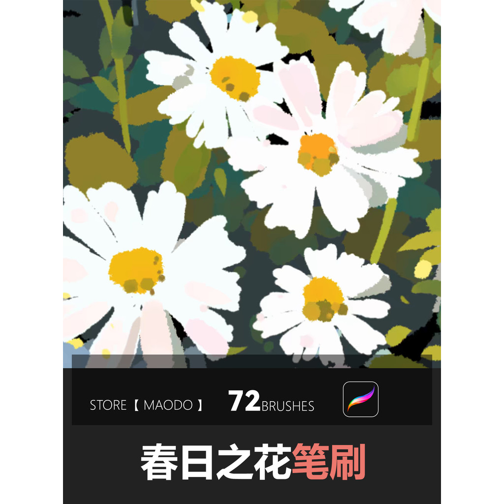 Potter.W Procreate春日之花植物笔刷72支畫筆 | 蝦皮購物