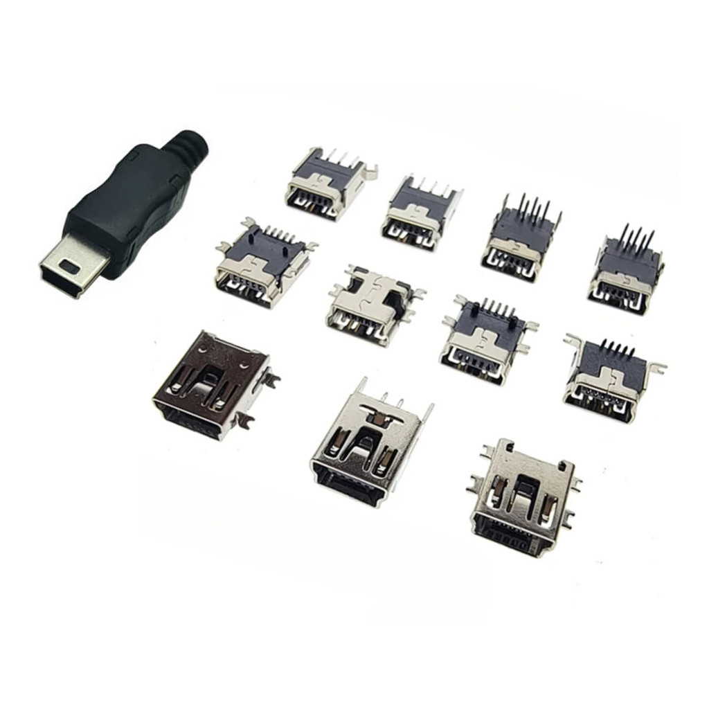 10 件迷你 USB 連接器 B 型 USB 2.0 插孔 5 針 SMT DIP PCB 板水槽 1.7 USB 插座 | 蝦皮購物