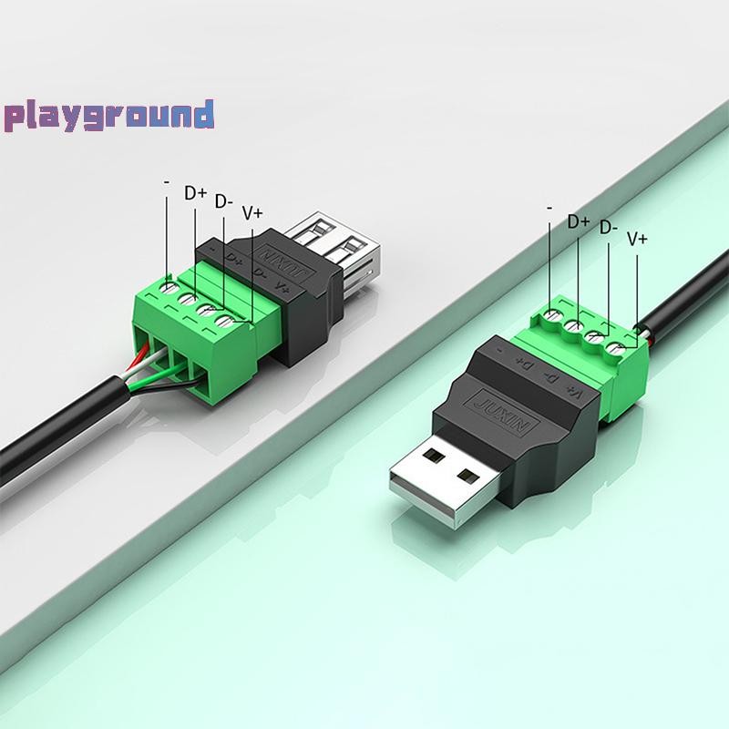 【遊樂場】1Pc USB 2.0 Type A USB 連接器 USB 插頭適配器連接器插孔帶屏蔽 Type-A 4 針 | 蝦皮購物