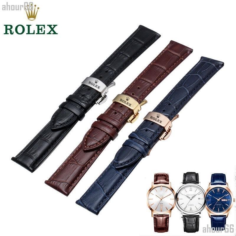 【經典時尚88】代用ROLEX勞力士手錶帶真皮牛皮鱷魚紋蝴蝶扣日誌型皮帶配件20mm | 蝦皮購物