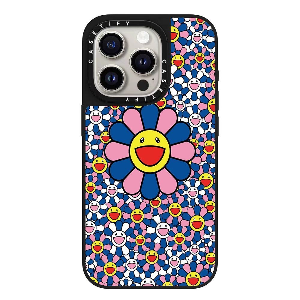 TOm　新品未開封 casetify×村上隆　iPhone14pro CASE TiFY 聯名村上隆太陽花適用iPhone16promax/15/14/13/12pro