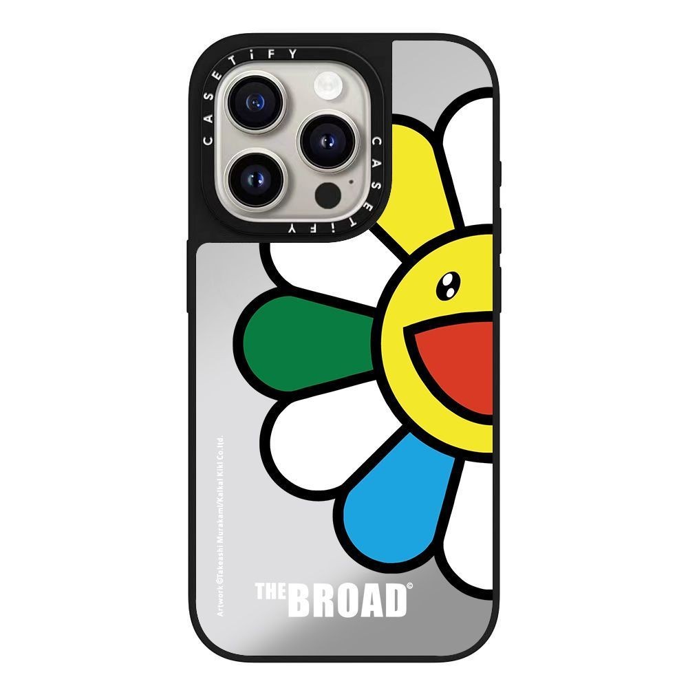 正版CASETiFY聯名新款村上隆太陽花鏡面適用iPhone16pro max 15